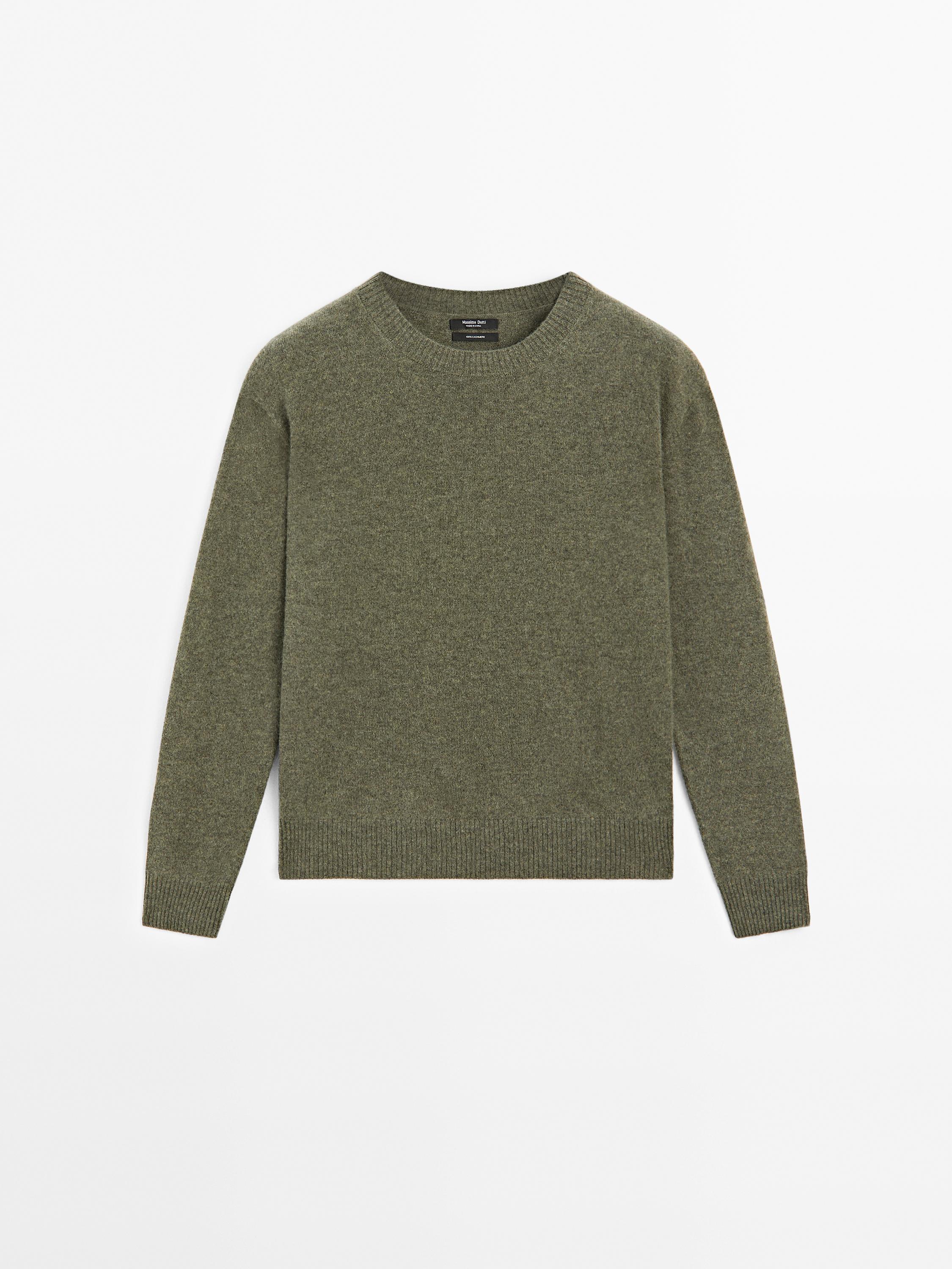 Crew neck cashmere sweater